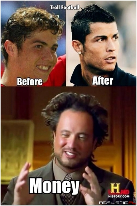 Christiano Ronaldo, przed i po