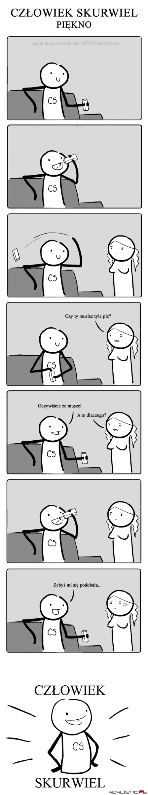 Człowiek skurwiel a kobieta