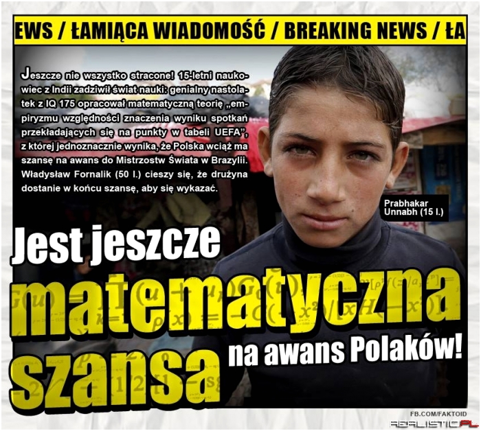 Jest jeszcze matematyczna szansa!