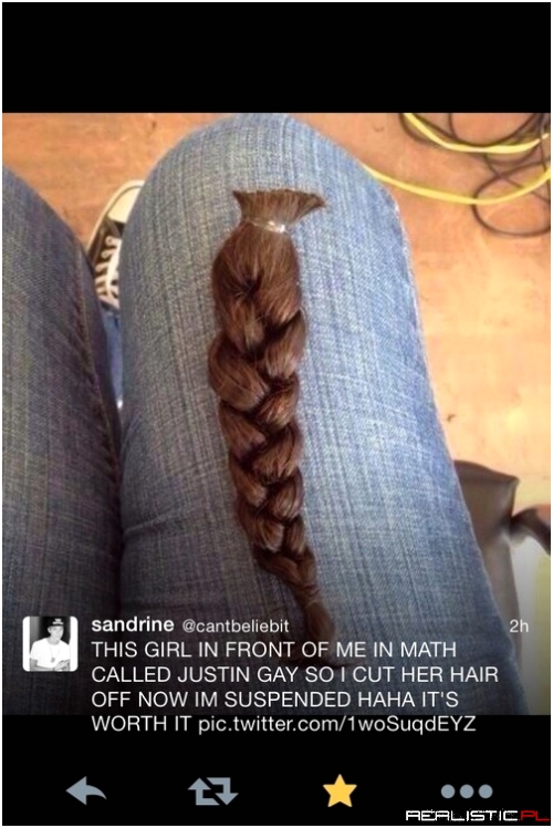 Nazwała Justina gejem