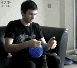 Ognista zabawa balonem