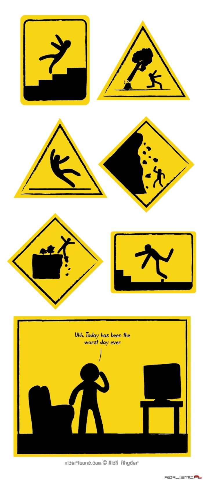 Dzień z życia czarnego ludzika