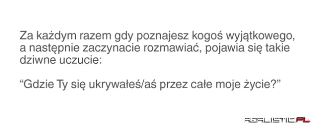 Gdy poznajesz kogoś wyjątkowego