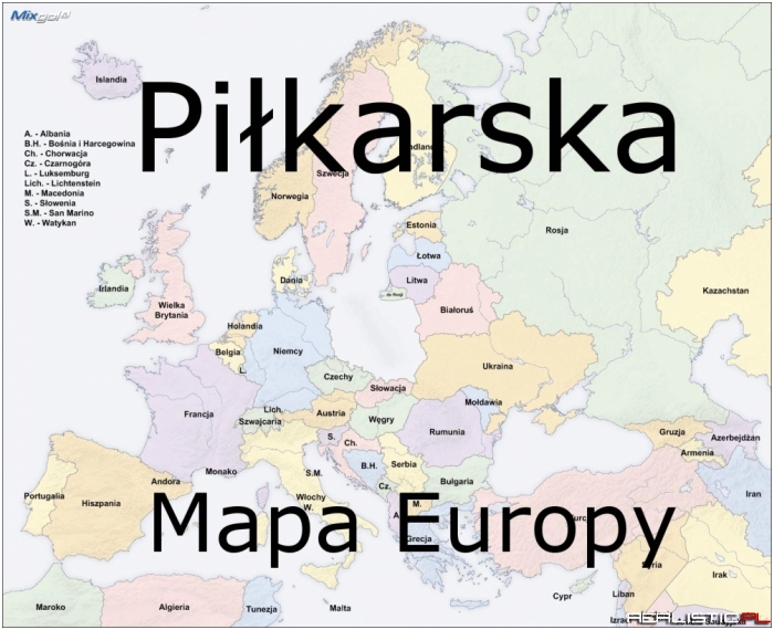 Piłkarska mapa Europy