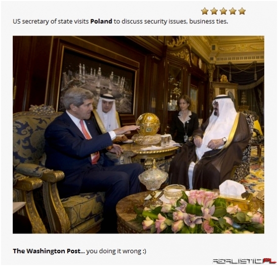 The Washington Post i zdjęcia polskiego rządu