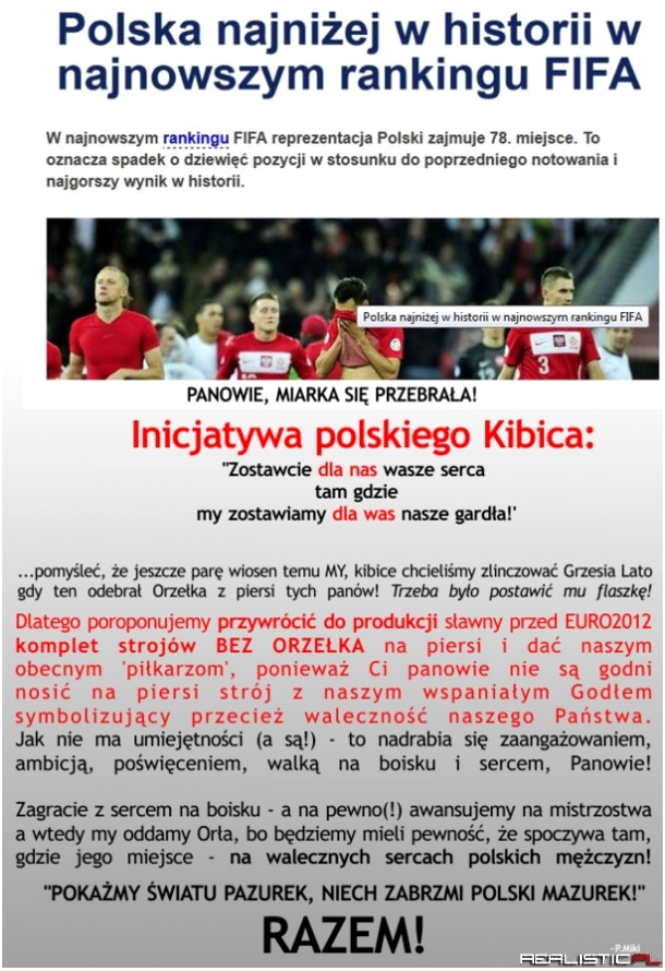 Zabierzmy orzełka z koszulek!