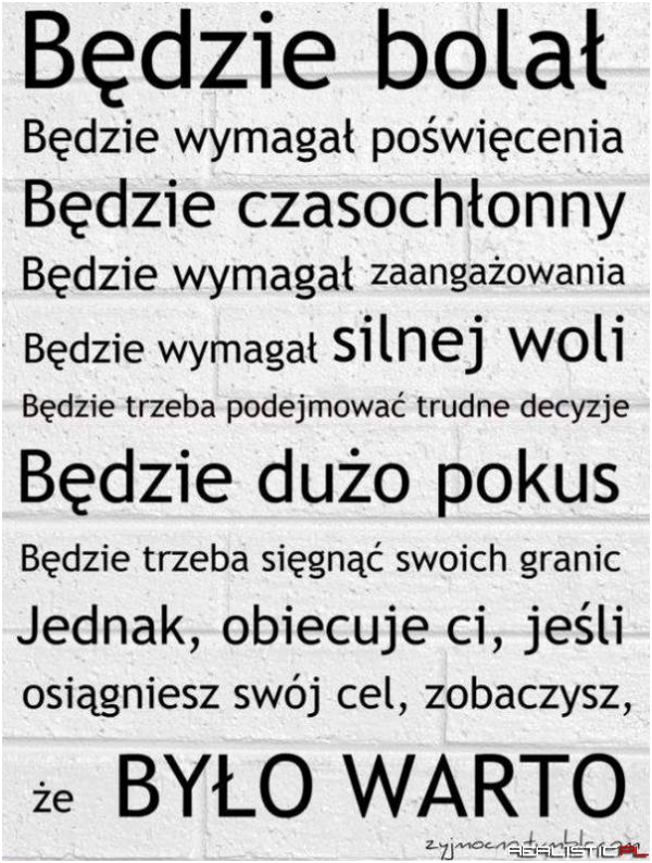 Żeby osiągnąć cel