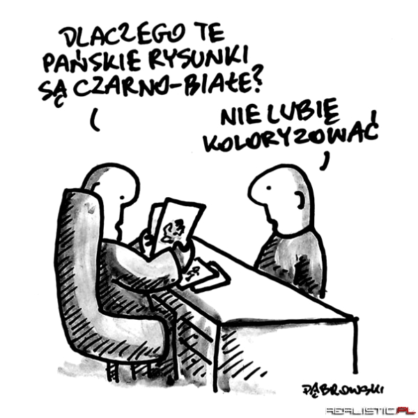 Czarno-białe rysunki