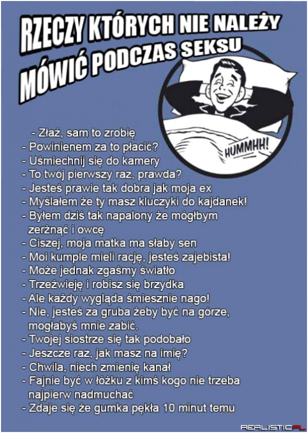 Czego nie powinieneś mówić podczas...