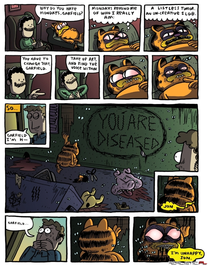 Garfield unhappy