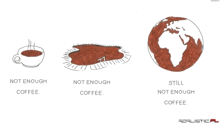 Niewystarczająca ilość kawy