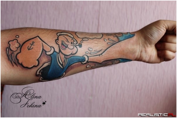 Popeye tatuaż