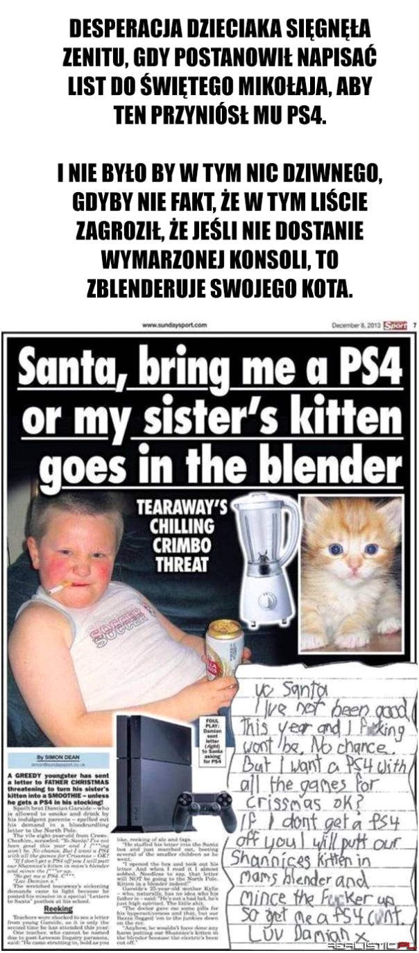 Zdesperowany dzieciak