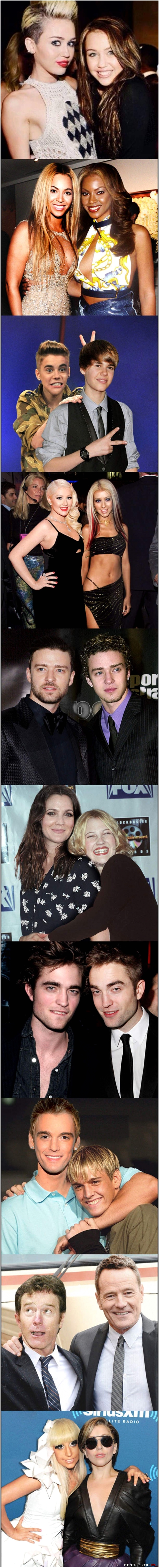 Celebryci pozują z dawnymi wersjami samych siebie