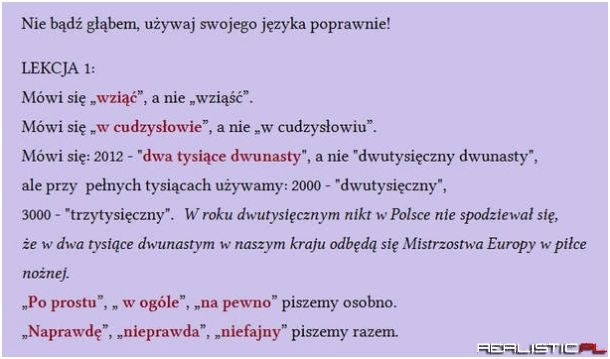 Lekcja polskiego