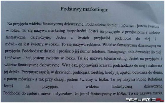 Podstawowe zasady działania marketingu