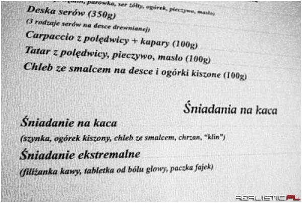 Śniadanie na kaca
