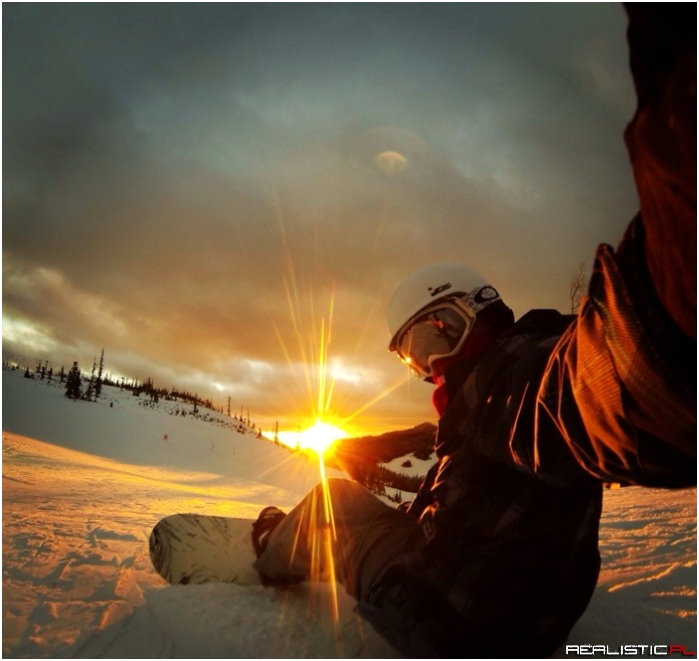 Snowboardowa samojebka