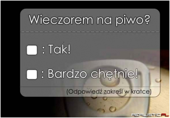 Wieczorem na piwo...
