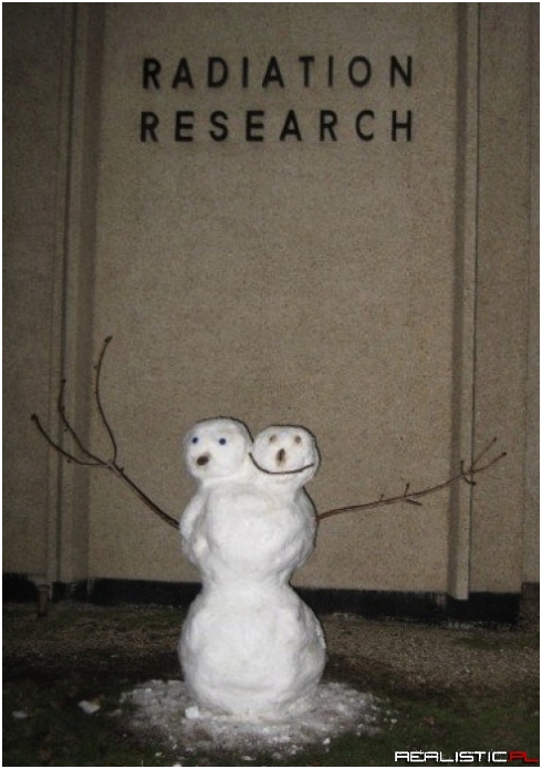 Zima przy reaktorze atomowym