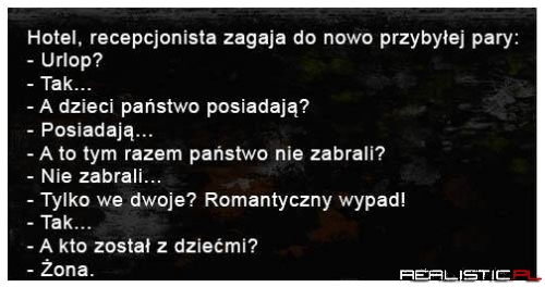 Hotel, recepcjonista zagaja...