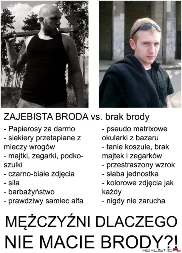Broda vs brak brody