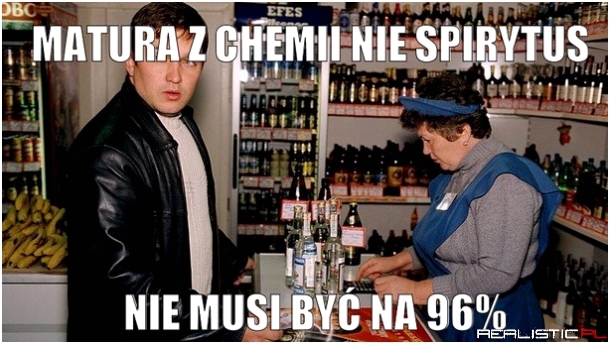 Matura z chemii nie spirytus