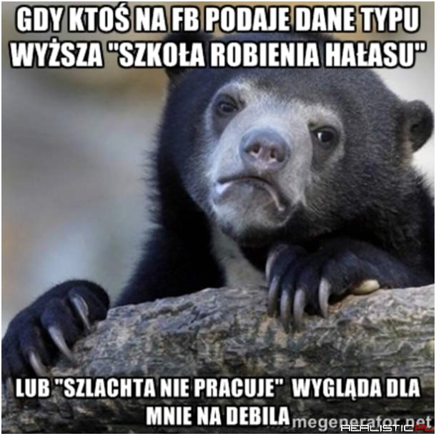 Nauczcie się wreszcie poprawnie używiać memu confession bear