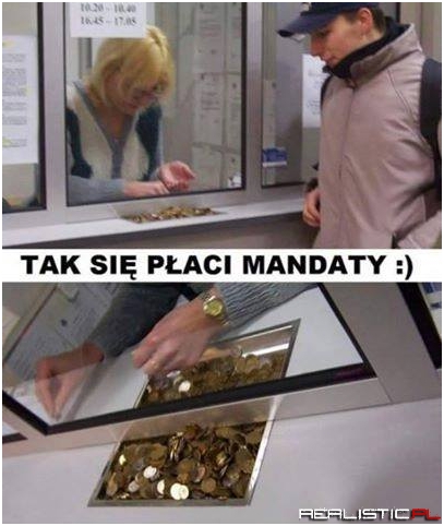 Tak się płaci mandaty