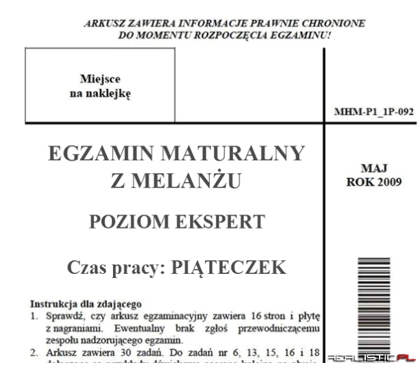 Taki bym zdał