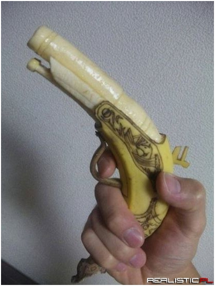 Hand-Carved .45 caliber Flintlock Banana