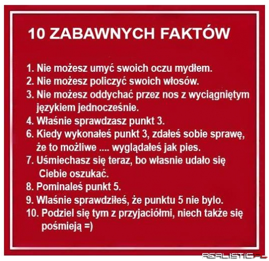 10 zabawnych faktów