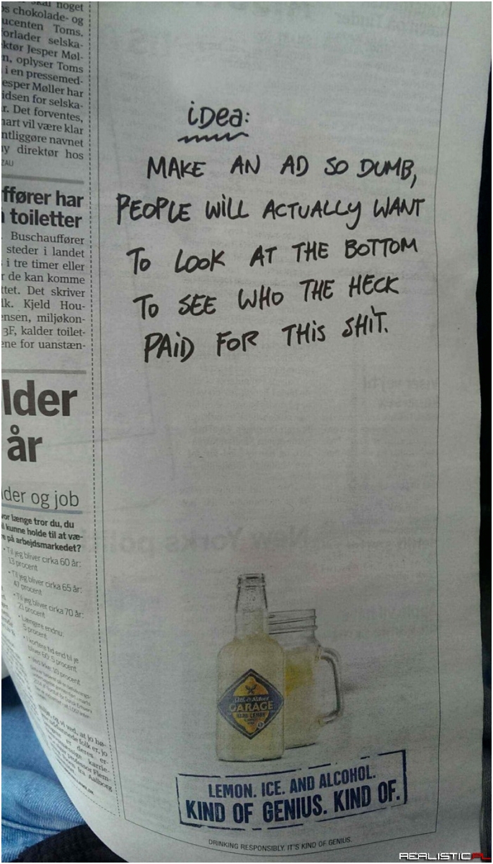 Dumb newspaper ad