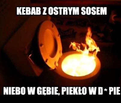Kebab z ostrym sosem