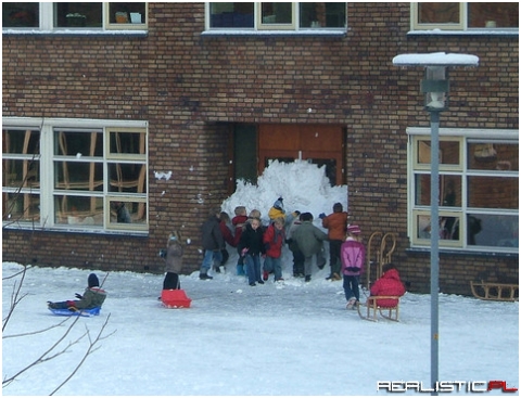 Kids work together to create eternal recess