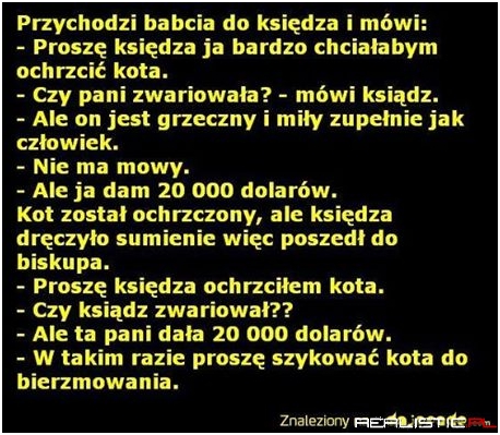Przychodzi baba do księdza