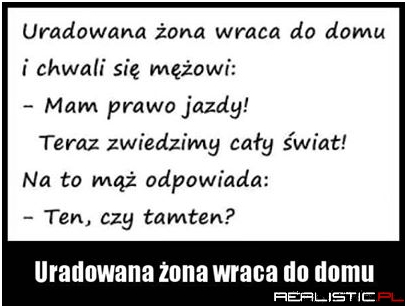 Uradowana żona