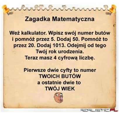 Zagadka matematyczna