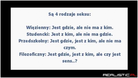 4 rodzaje seksu
