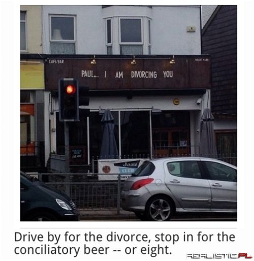 Announce Your Divorce on a Bar Sign