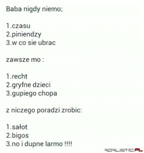 Baba nigdy niemo