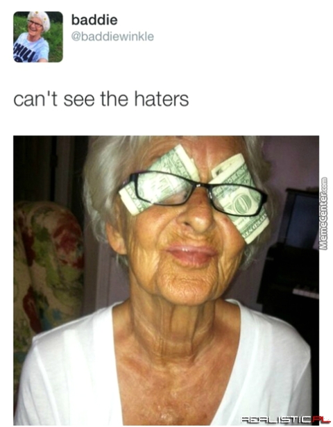 Cant see the haters