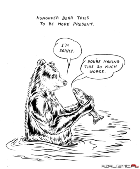 Hungover bear