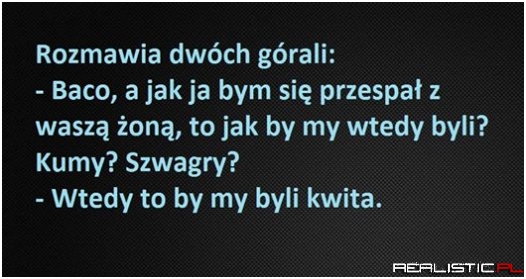 Rozmawia dwóch górali
