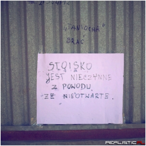 Stoisko nieczynne