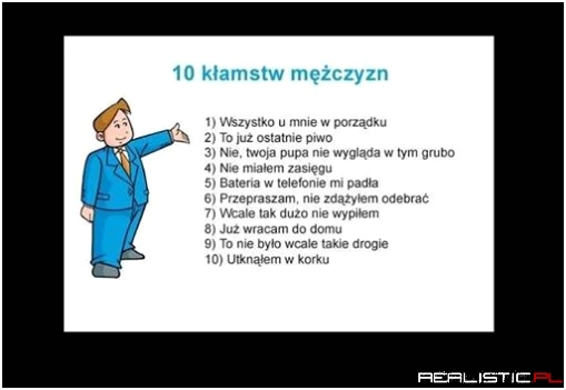 10 kłamstw mężczyzn