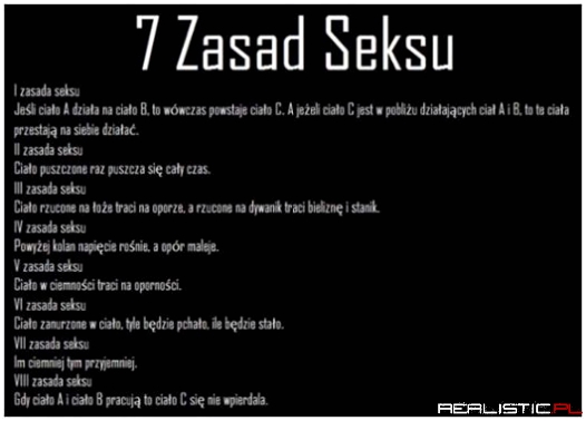 7 zasad seksu