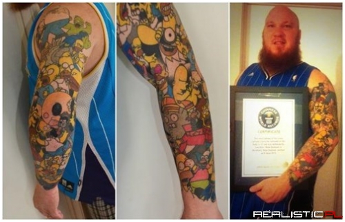 A Simpsons Super Fan Just Set Records With His Homer-fied Sleeve