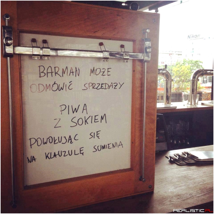 Barman może...