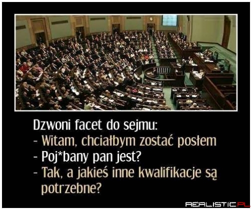 Dzwoni facet do sejmu